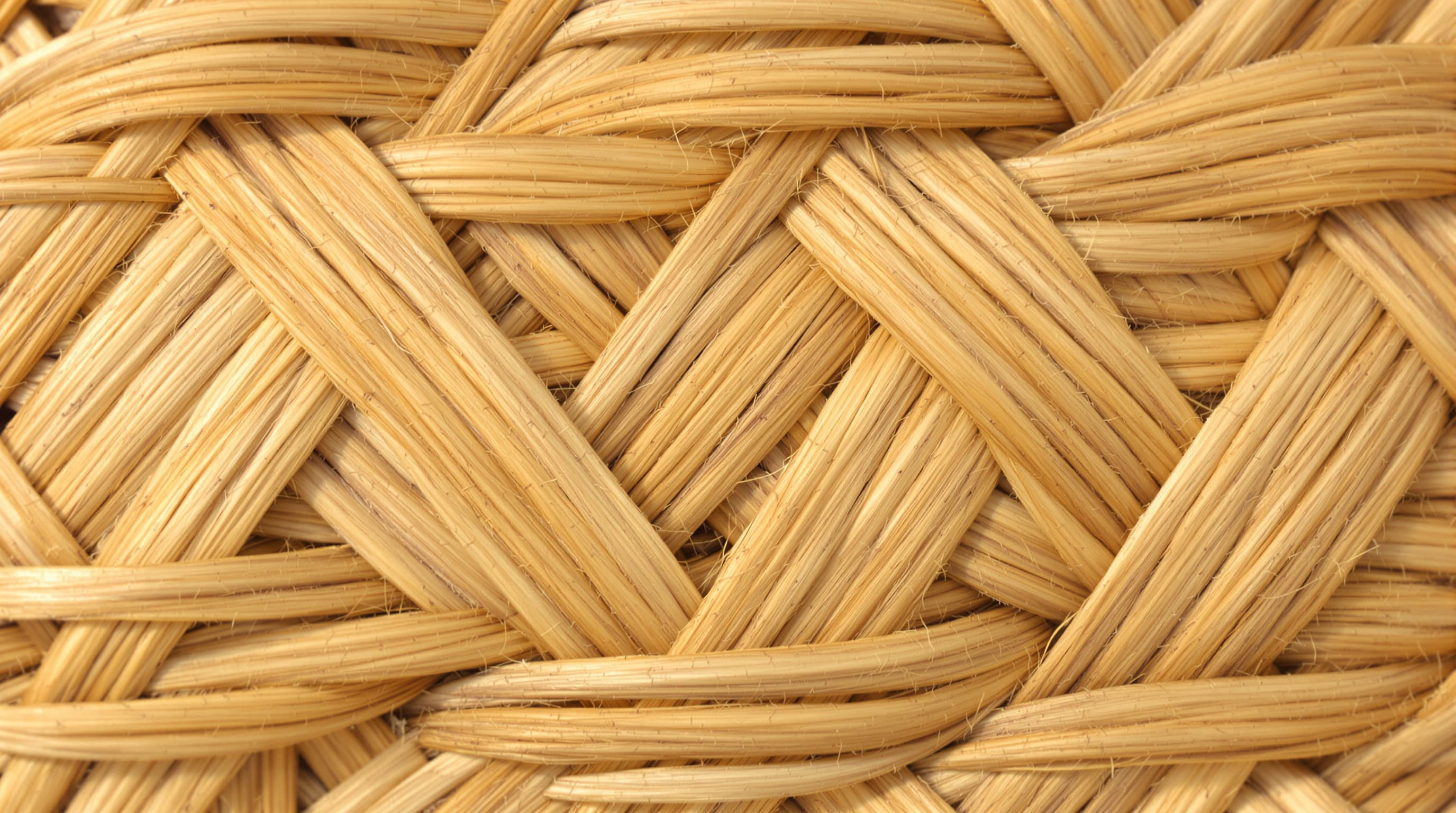 Close-up macro of hemp basket twill weave pattern