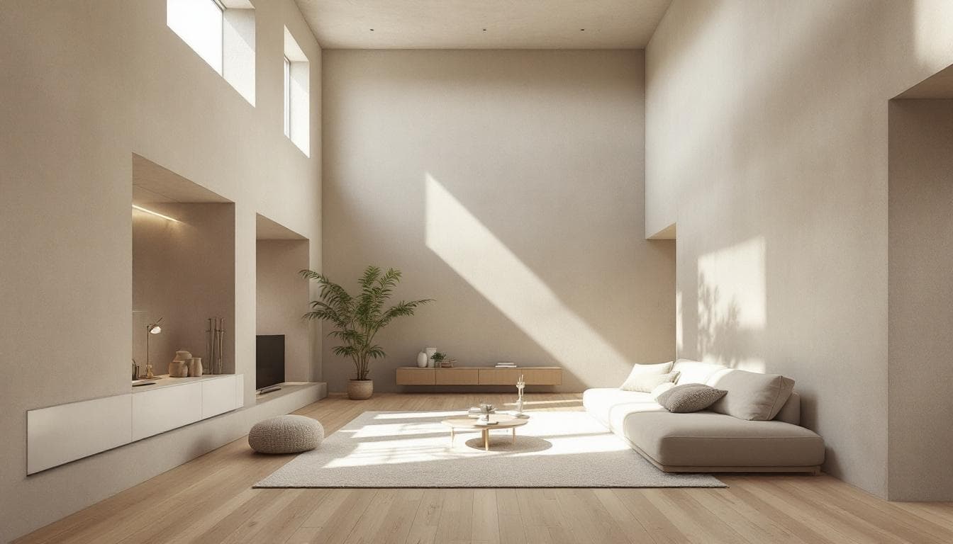 Hempcrete home interior with clerestory daylight