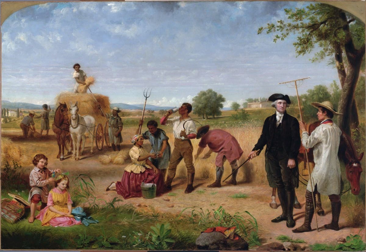George Washington as Farmer at Mount Vernon, Junius Brutus Stearns, 1851