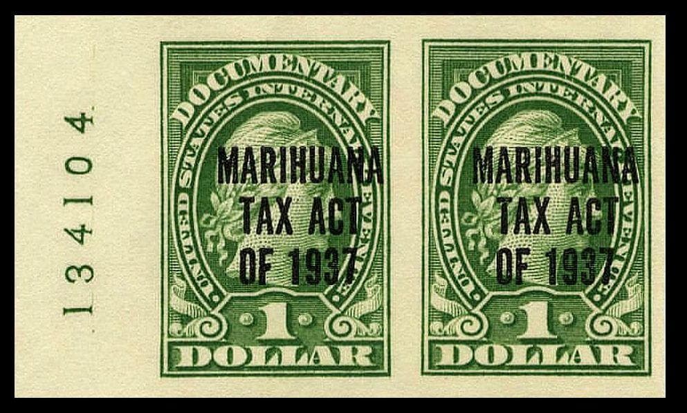 Marihuana revenue stamp, $1, 1937