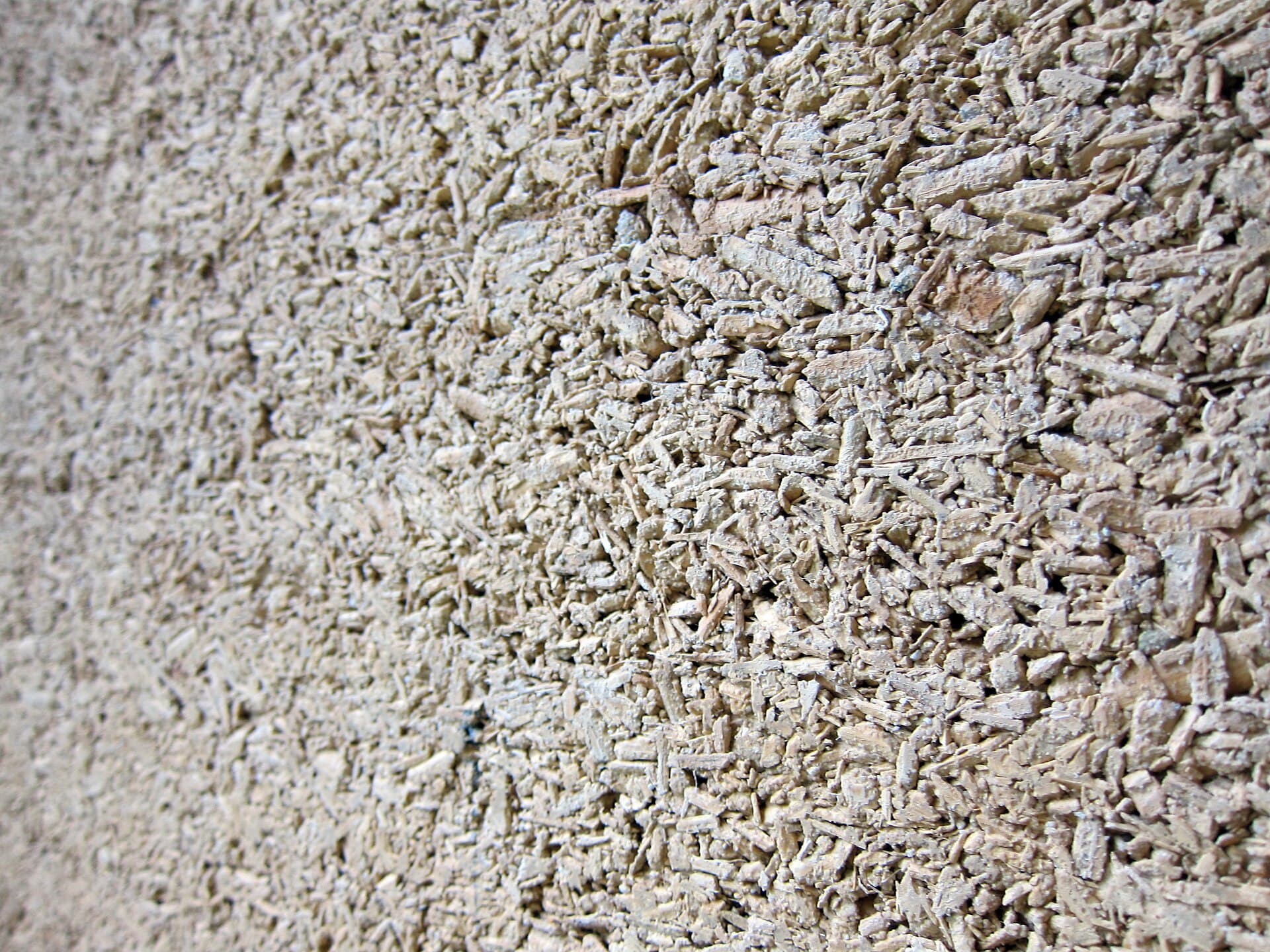 Hempcrete wall under construction