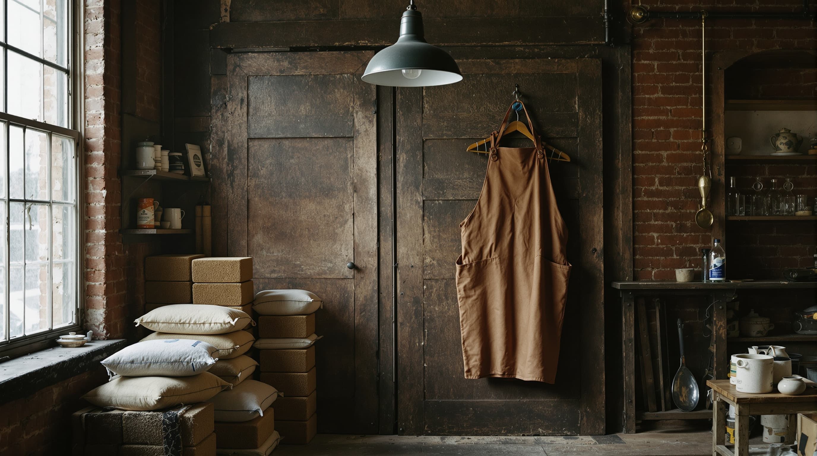 Brooklyn artisan workshop with hemp blocks
