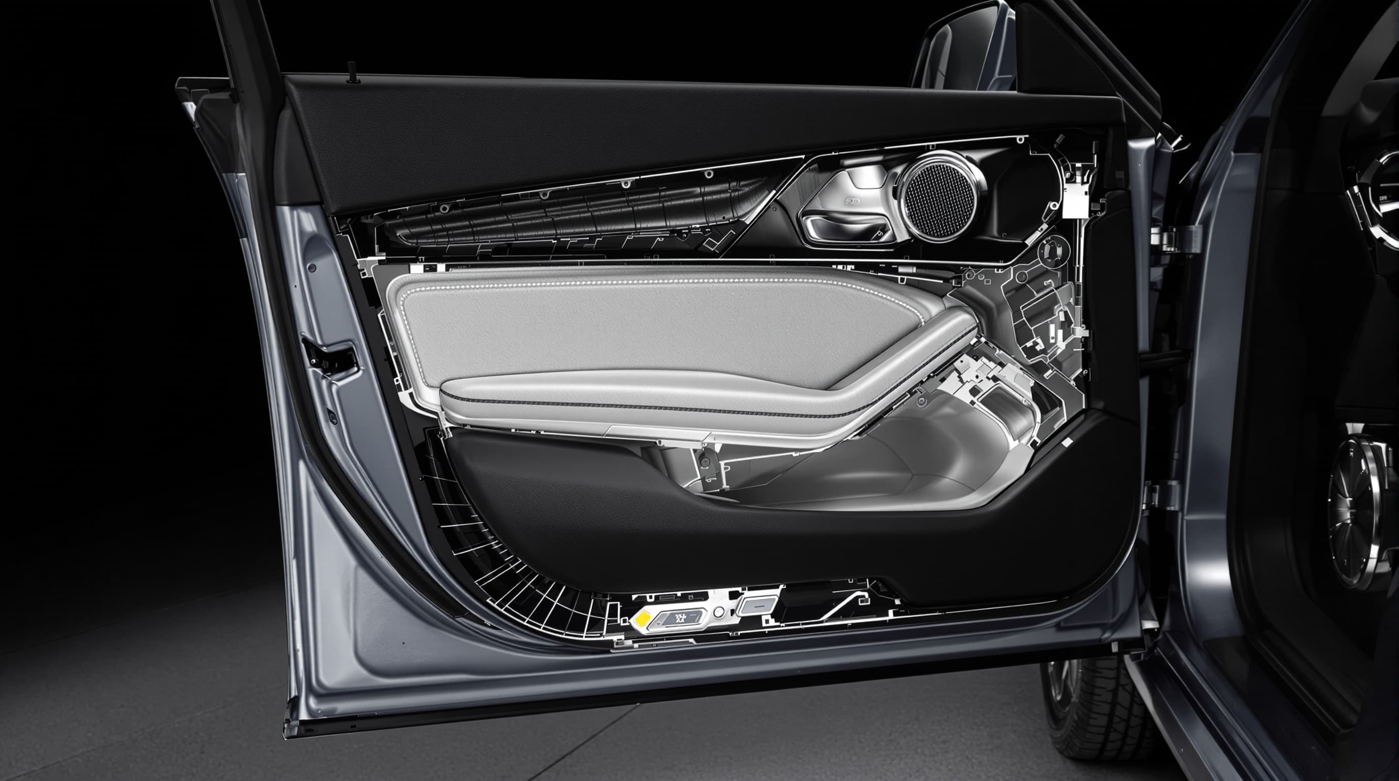 Mercedes-Benz E-Class natural fibre composite door card
