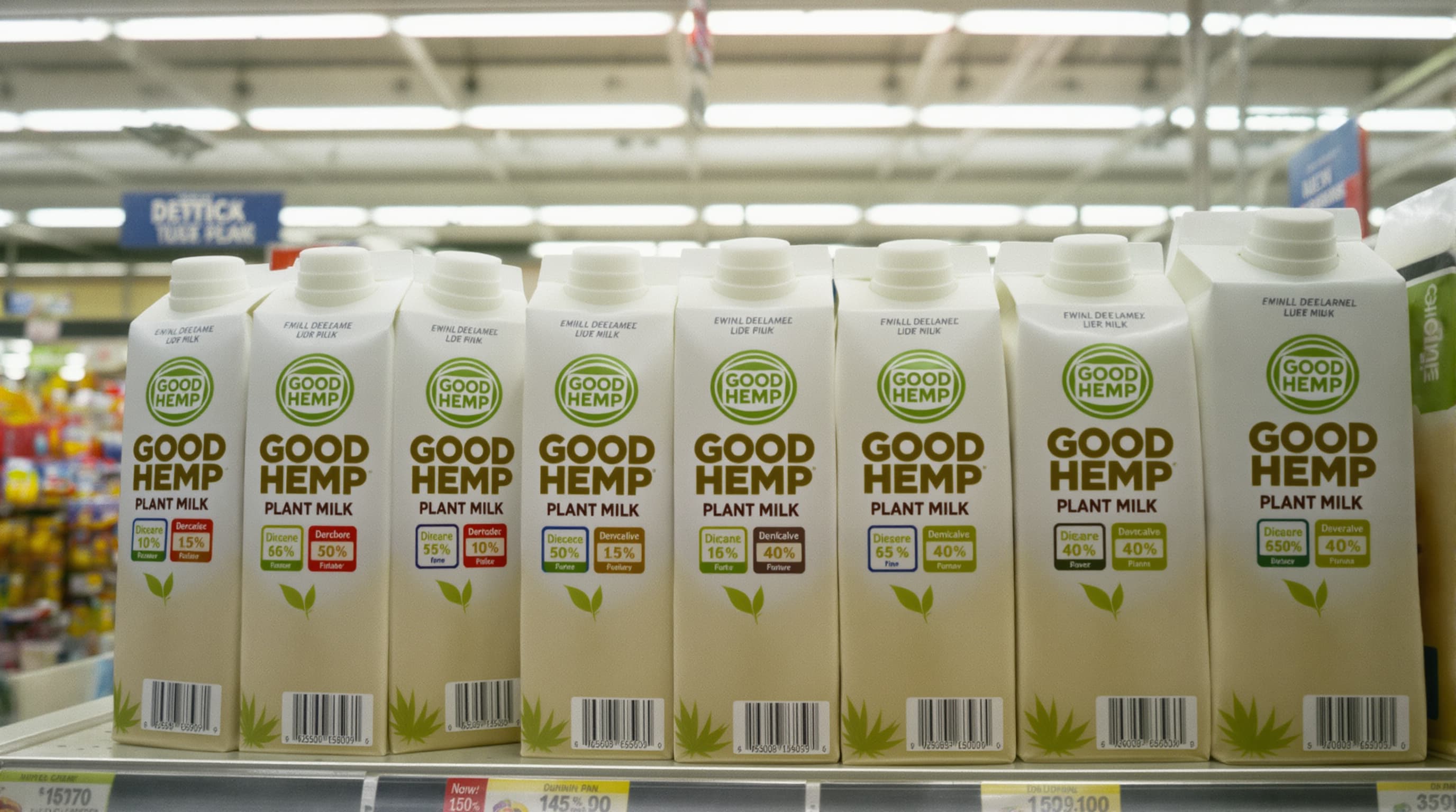 Good Hemp plant milk on a UK supermarket shelf