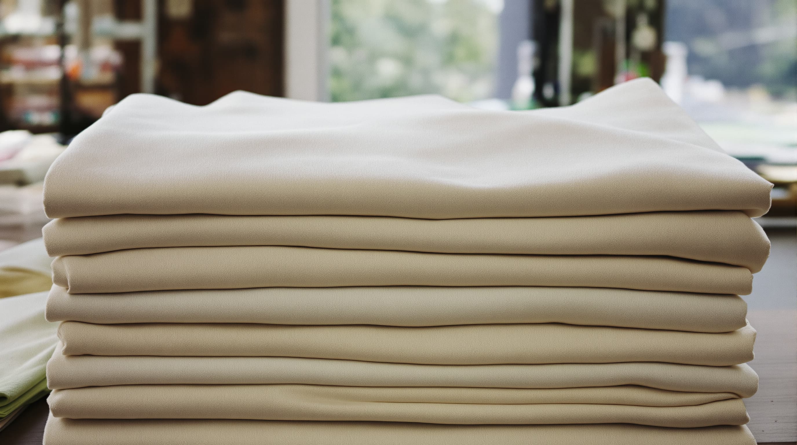 Stack of HempAge pure hemp clothing